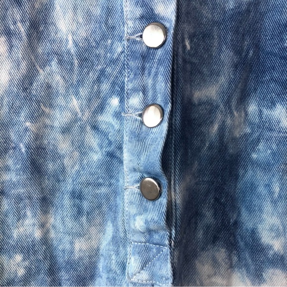 NO. 1 LOS ANGELES Acid Wash Denim Distressed Jumpsuit L - Picture 3 of 10